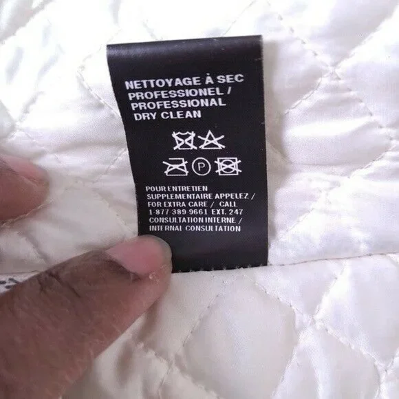 RUDSAK Ivory Designer Wool Leather Button Up Long Trench Coat Size XS - Picture 12 of 12